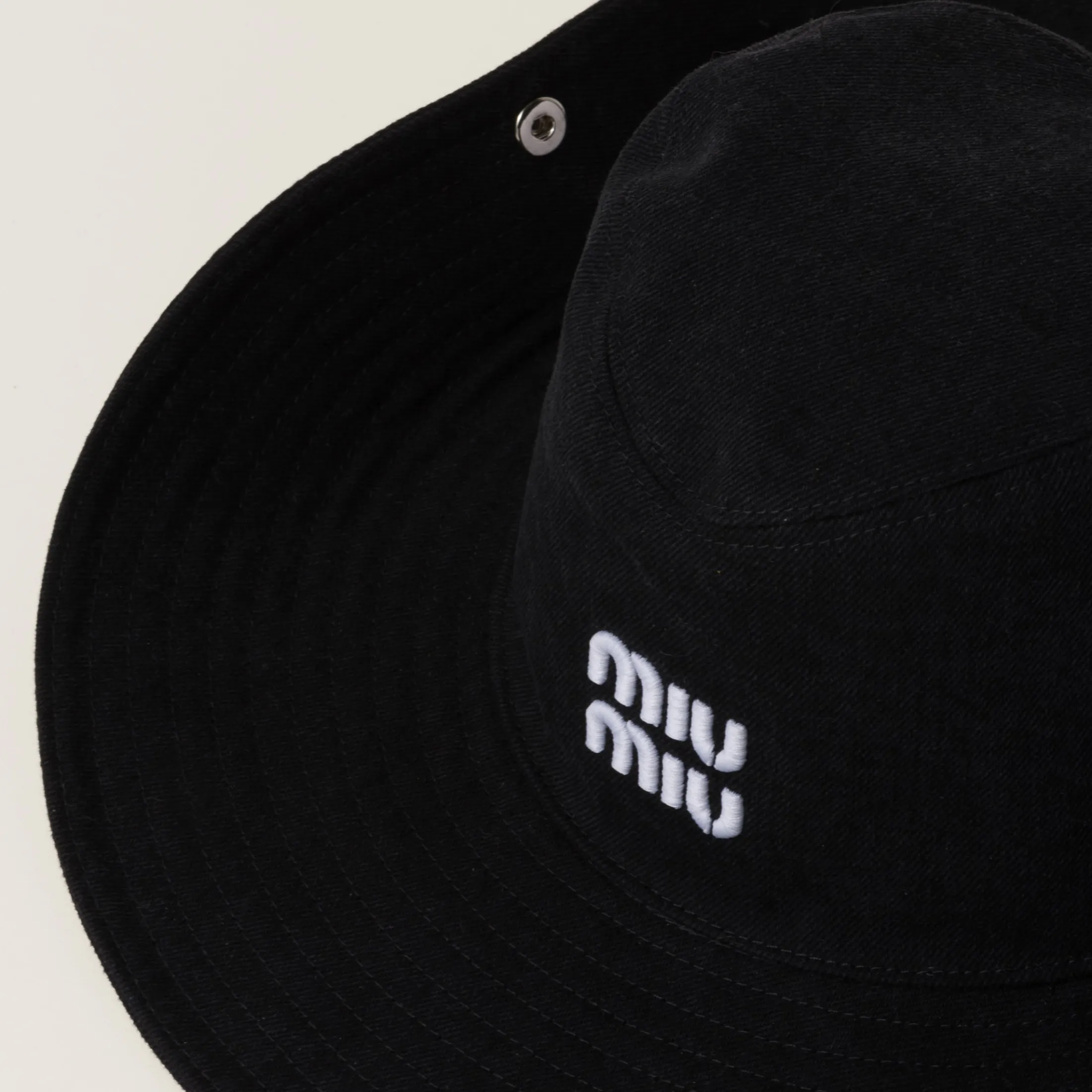 Black/white Denim Hat | Miu Miu
