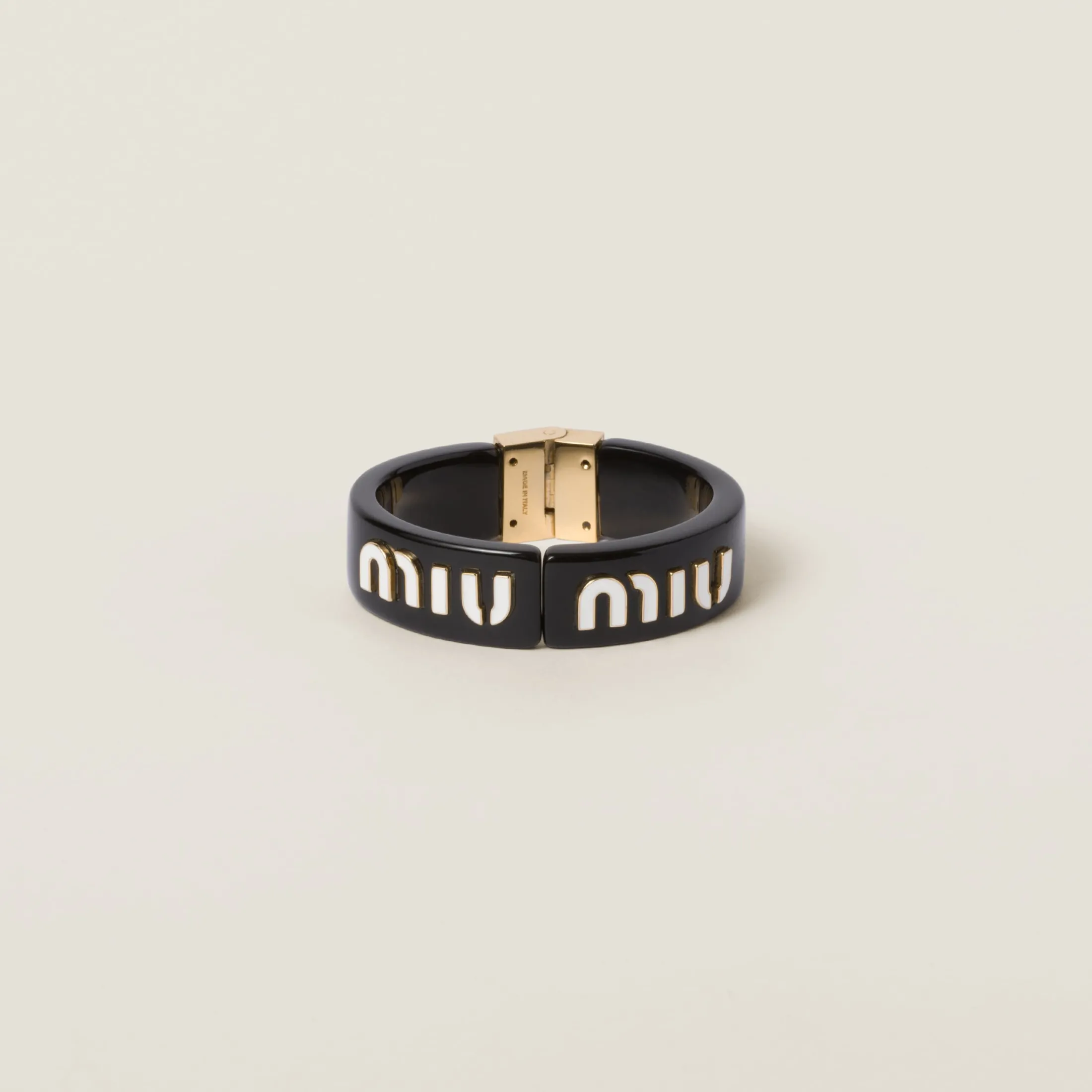 Black/white Plexiglas And Metal Bracelet | Miu Miu