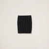 Black/white Polka-dot Viscose Skirt | Miu Miu