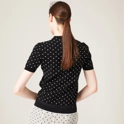 Black/white Polka-dot Viscose Sweater | Miu Miu