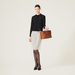 Black/white Polka-dot Viscose Sweater | Miu Miu