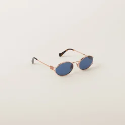 Blue Lenses Miu Miu Logo Sunglasses | Miu Miu