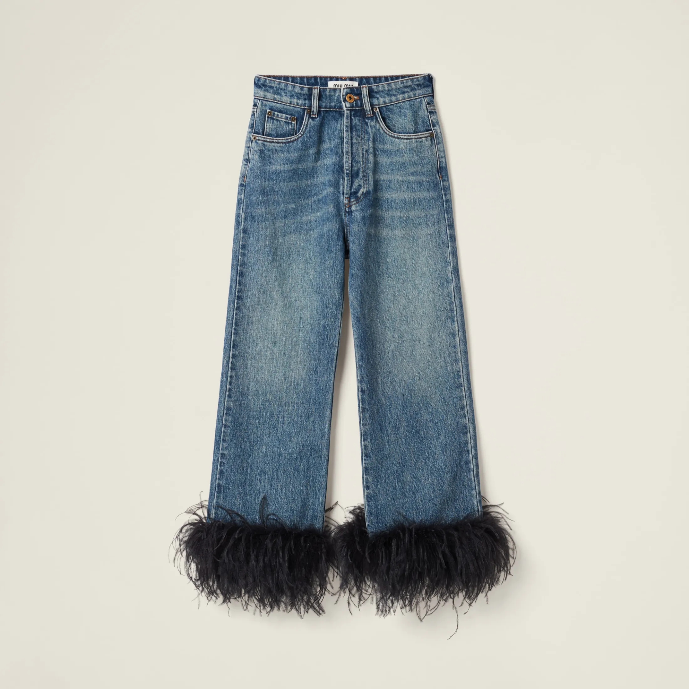 Blue/black Denim Jeans | Miu Miu