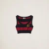 Blue/burgundy Cotton Knit Top | Miu Miu