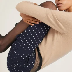 Blue/ivory Polka-dot Chiffon Skirt | Miu Miu