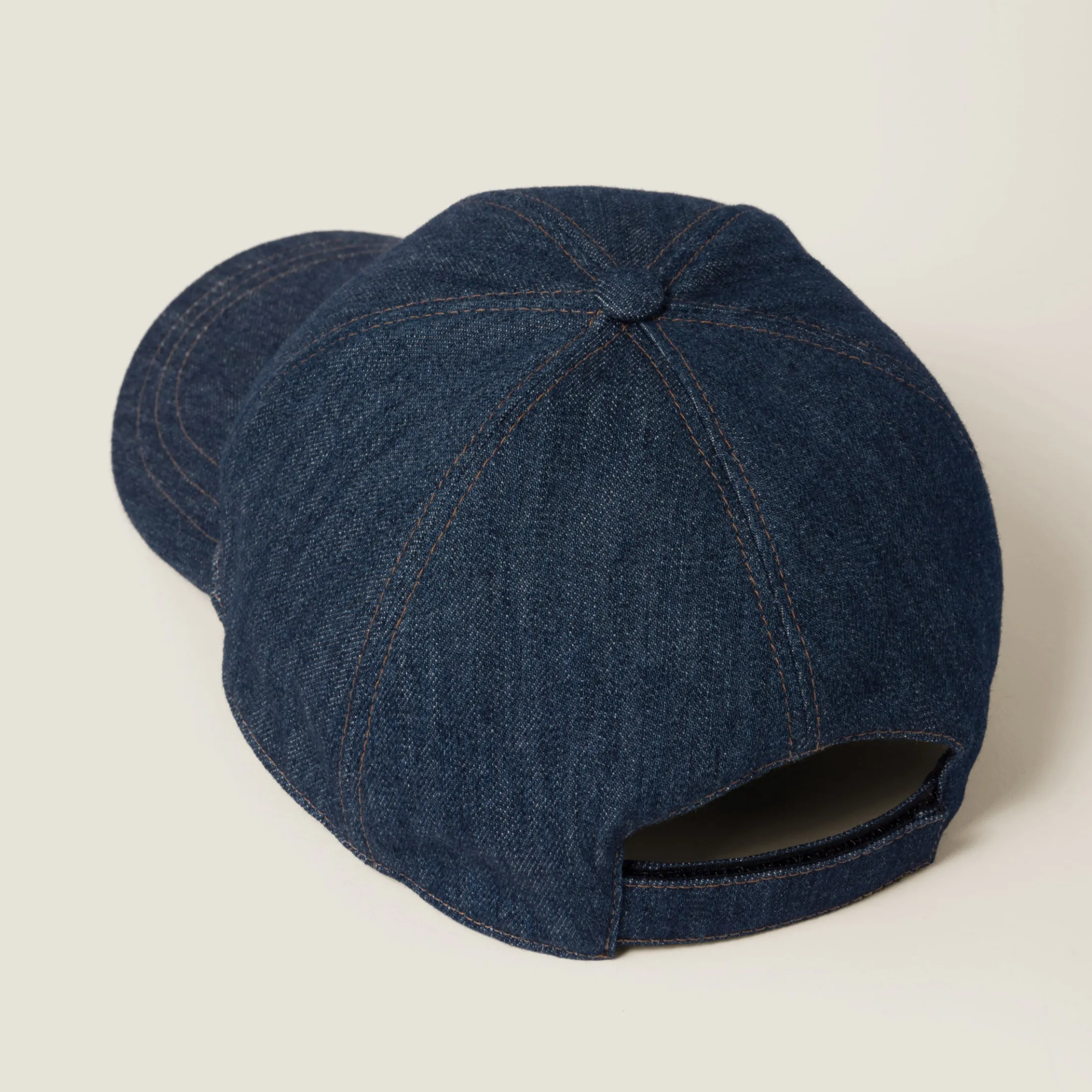 Blue+tobacco Denim Baseball Cap | Miu Miu