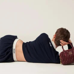 Blue/white Cashmere Knit Cardigan | Miu Miu