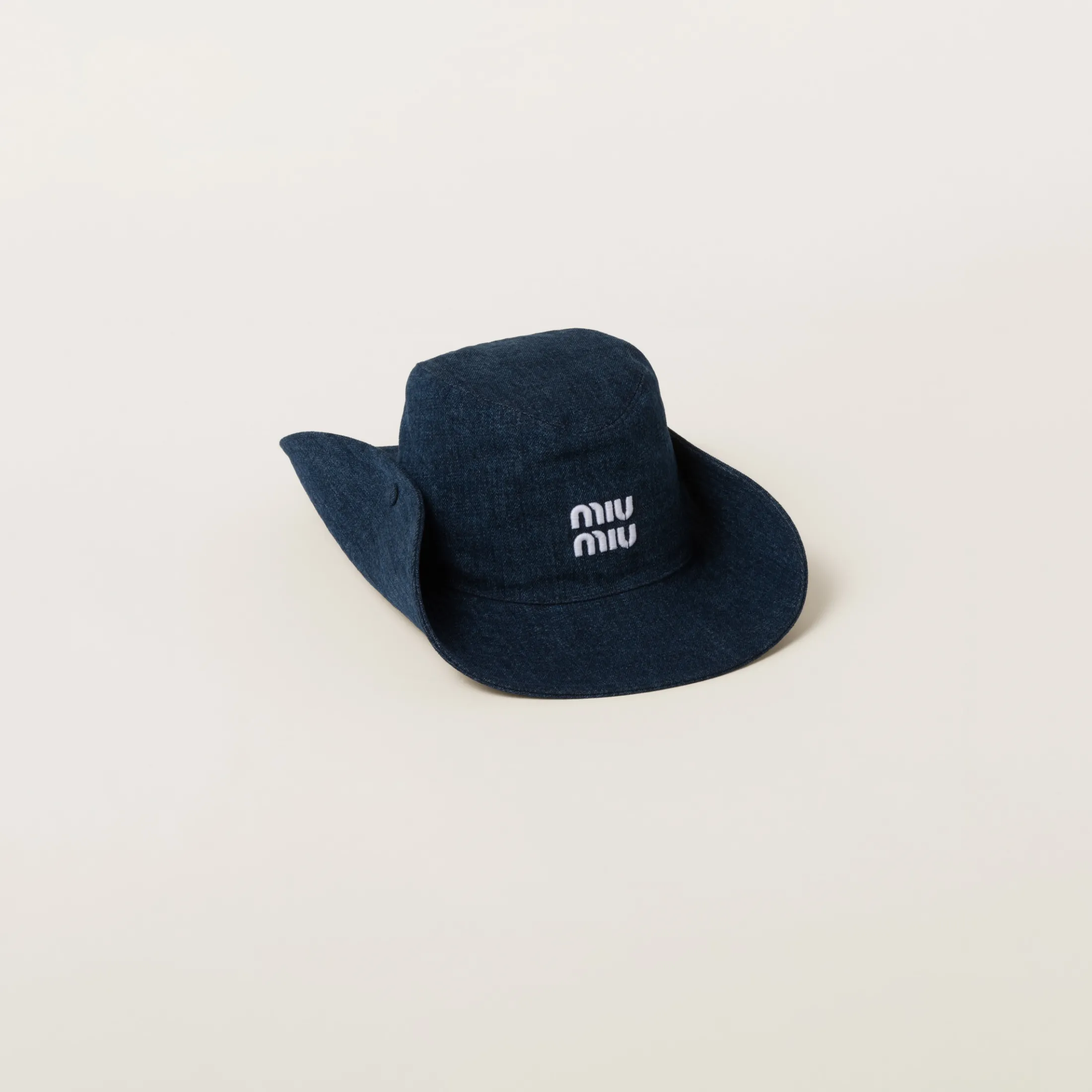 Blue/white Denim Hat | Miu Miu