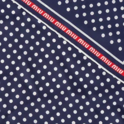Blue/white Printed Twill Scarf | Miu Miu