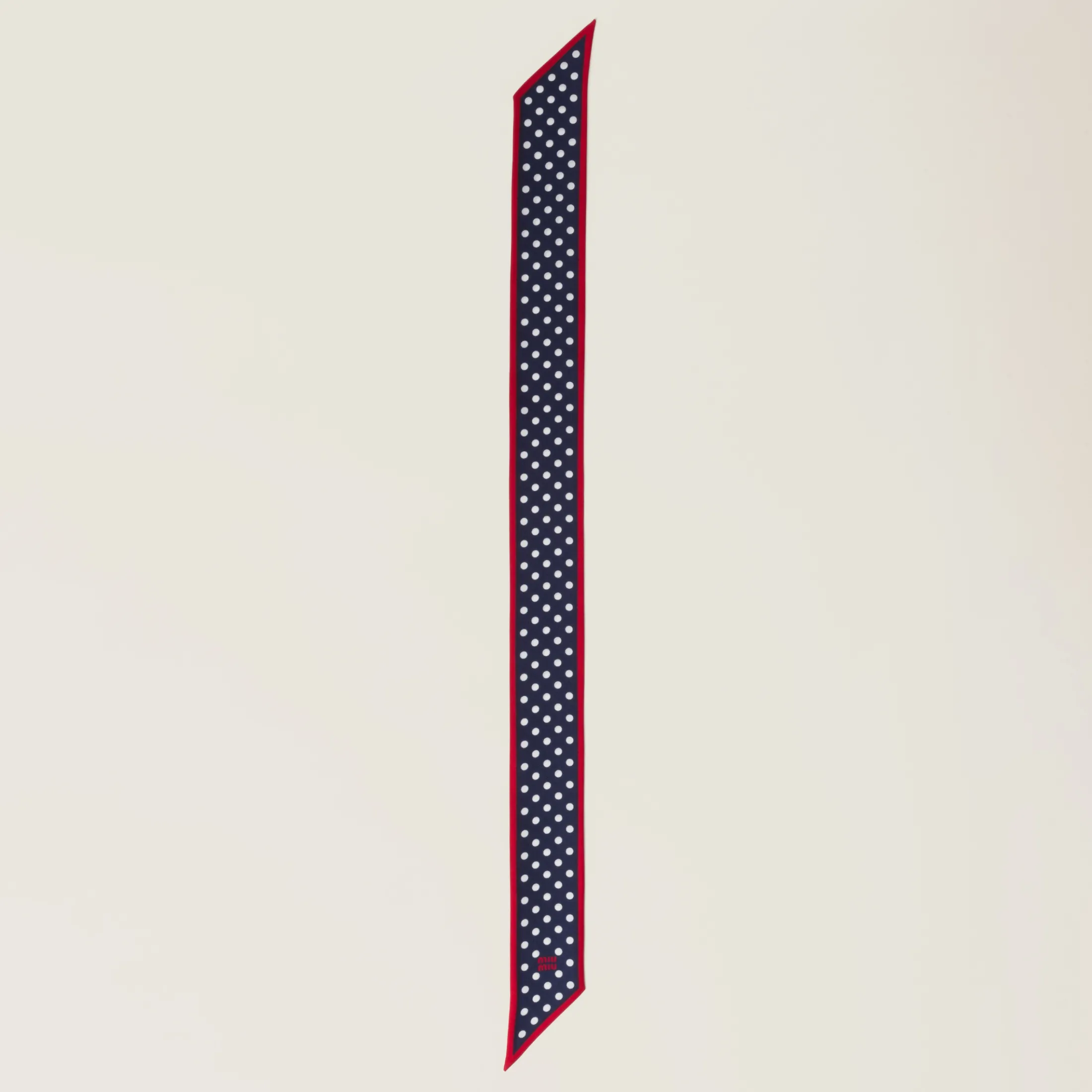 Blue/white Printed Twill Scarf | Miu Miu