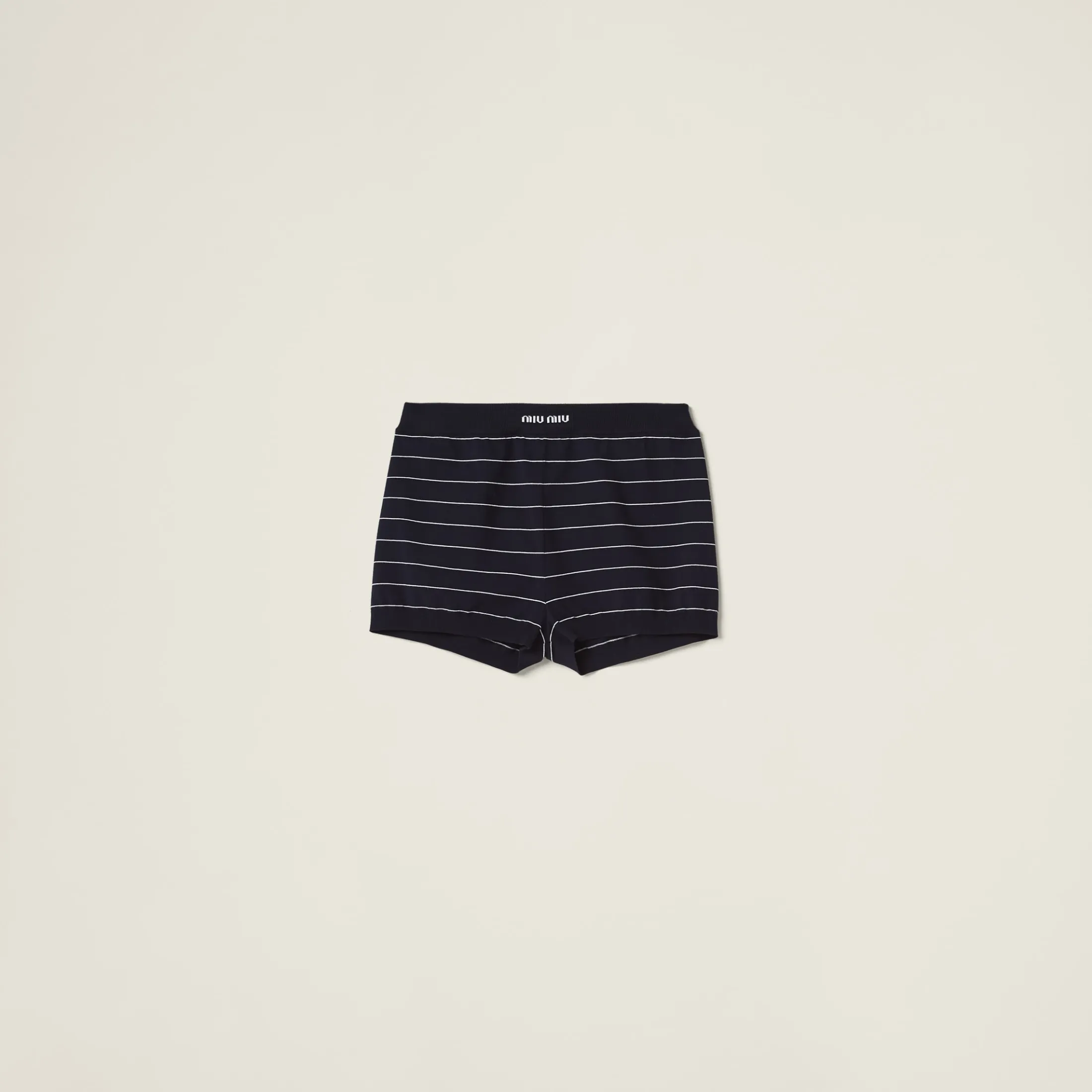 Blue/white Viscose Shorts | Miu Miu