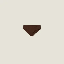 Brown Nylon Swimsuit | Miu Miu