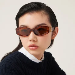 Camel Beige Lenses Miu Glimpse Sunglasses | Miu Miu