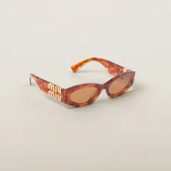 Camel Beige Lenses Miu Glimpse Sunglasses | Miu Miu