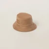 Camel Brown Wool Bucket Hat | Miu Miu