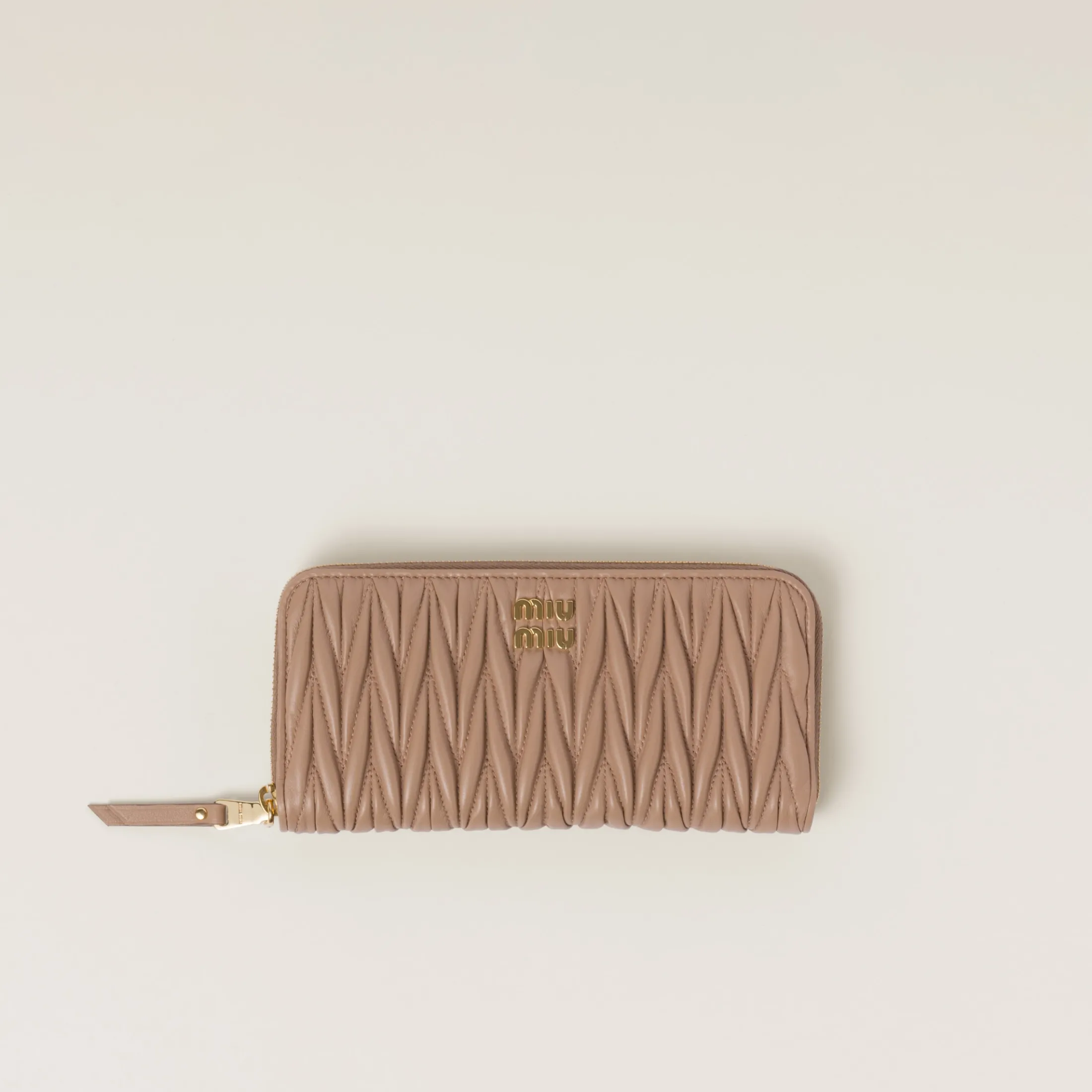Cameo Large Matelassé Nappa Leather Wallet | Miu Miu