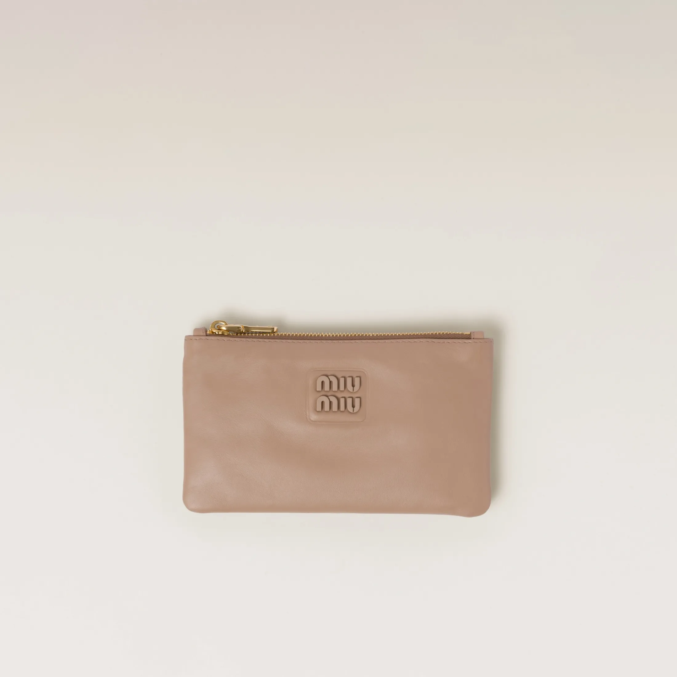 Cameo Leather Envelope Pouch | Miu Miu