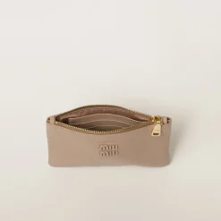Cameo Leather Envelope Pouch | Miu Miu