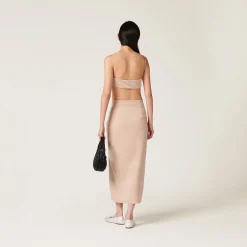 Cameo Stretch Jersey Skirt | Miu Miu