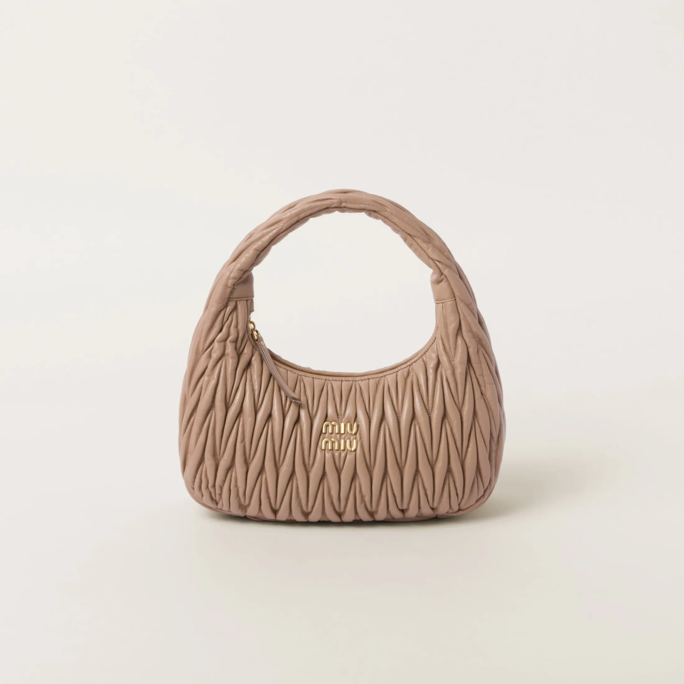 Cameo Wander Matelassé Nappa Leather Hobo Bag | Miu Miu