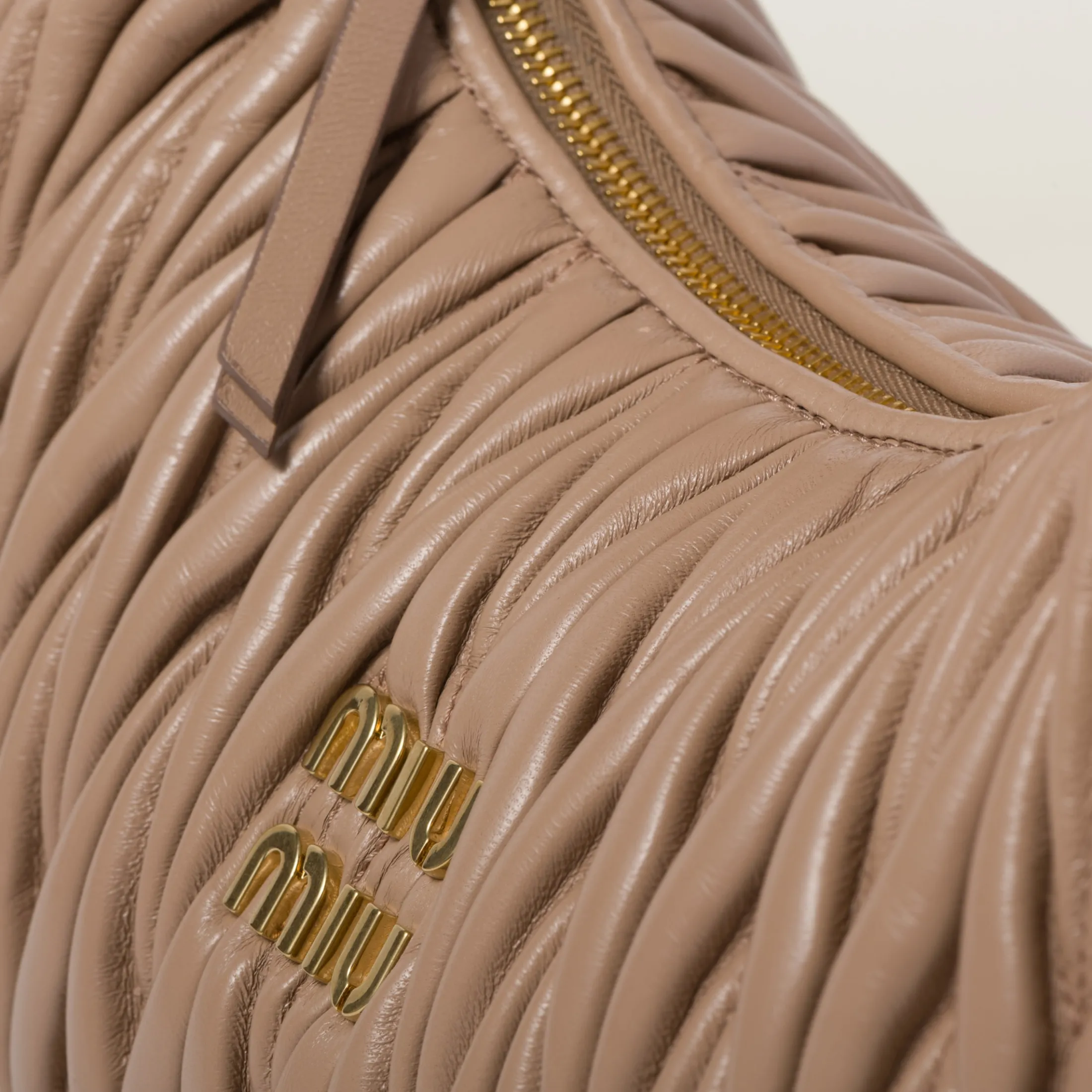 Cameo Wander Matelassé Nappa Leather Hobo Bag | Miu Miu