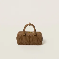 Caramel Arcadie Matelassé Nappa Leather Bag | Miu Miu
