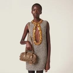 Caramel Arcadie Matelassé Nappa Leather Bag | Miu Miu