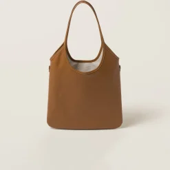 Caramel Ivy Leather Bag | Miu Miu