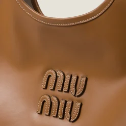 Caramel Ivy Leather Bag | Miu Miu