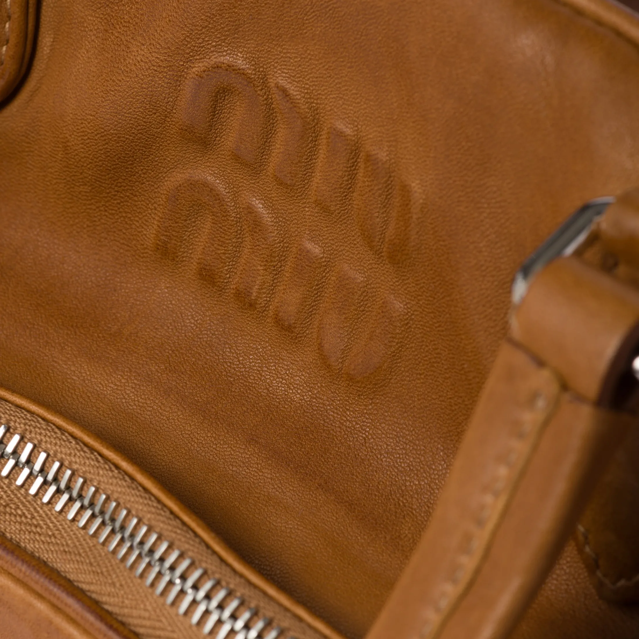 Caramel Nappa Leather Top-handle Bag | Miu Miu