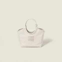 Chalk White Ivy Leather Bag | Miu Miu