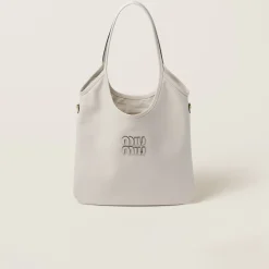 Chalk White Ivy Leather Bag | Miu Miu