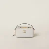 Chalk White Leather Shoulder Bag | Miu Miu