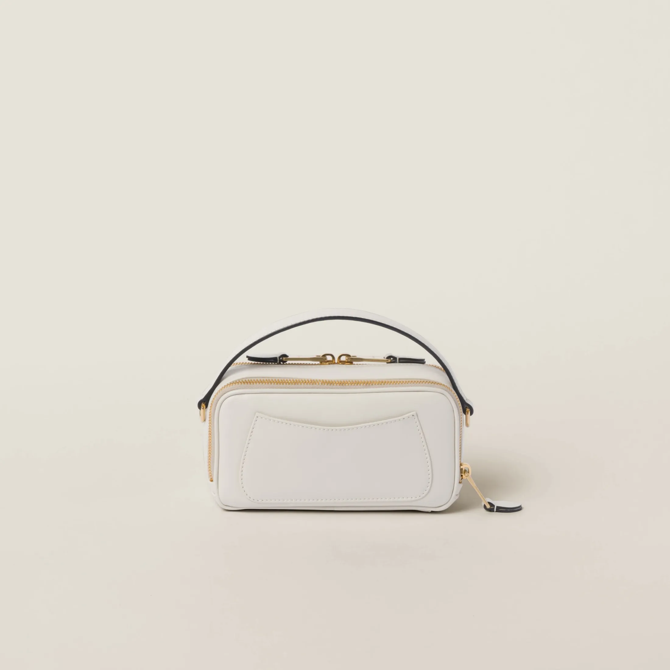 Chalk White Leather Shoulder Bag | Miu Miu