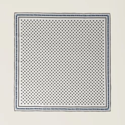 Chalk White/black Printed Twill Scarf | Miu Miu