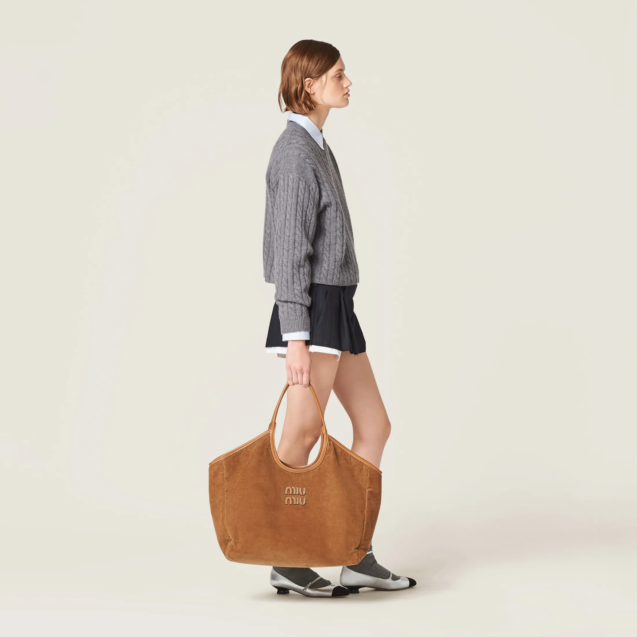 Cinnamon Ivy Corduroy Bag | Miu Miu
