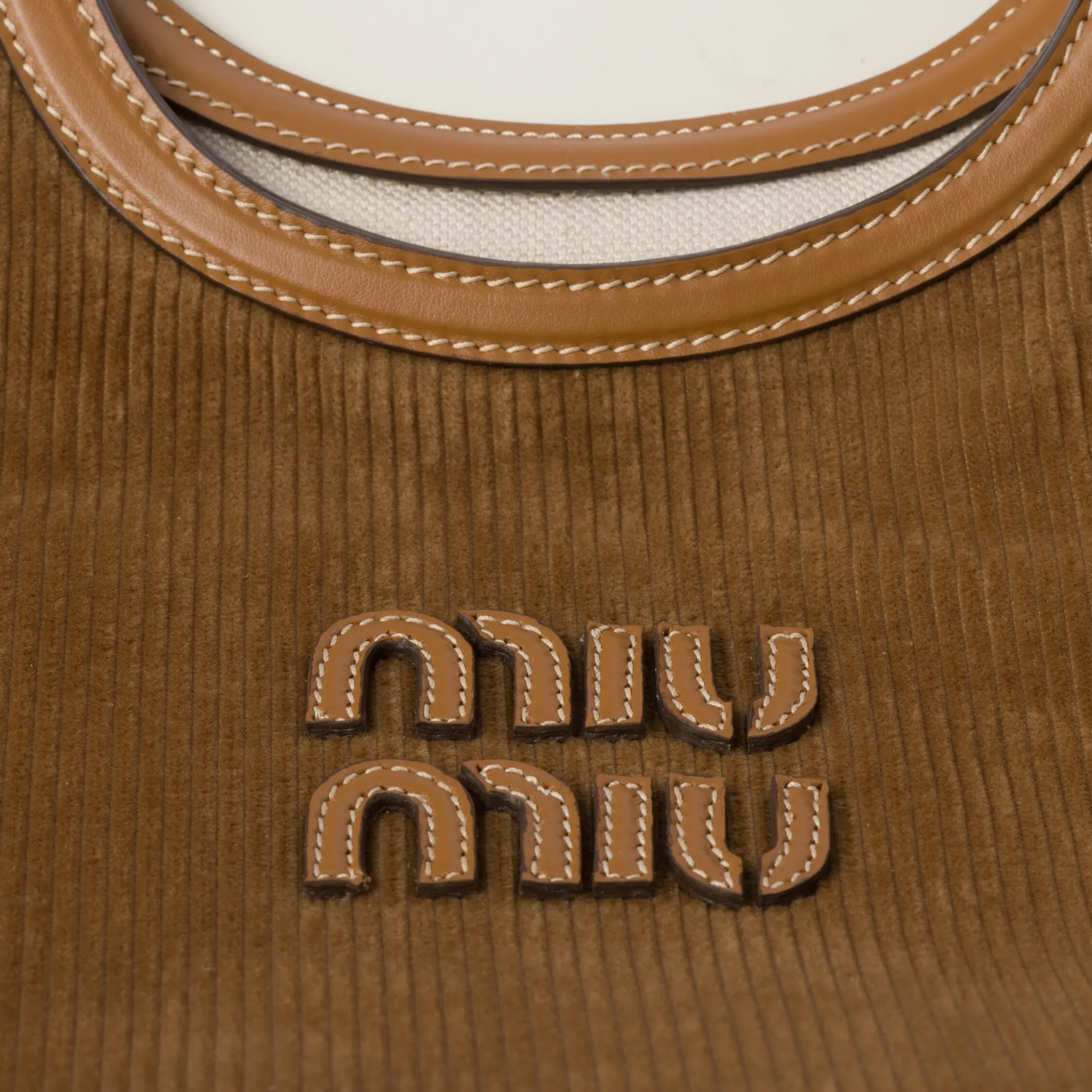 Cinnamon Ivy Corduroy Bag | Miu Miu