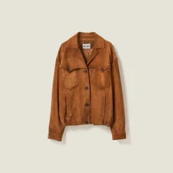 Cinnamon Suede Jacket | Miu Miu
