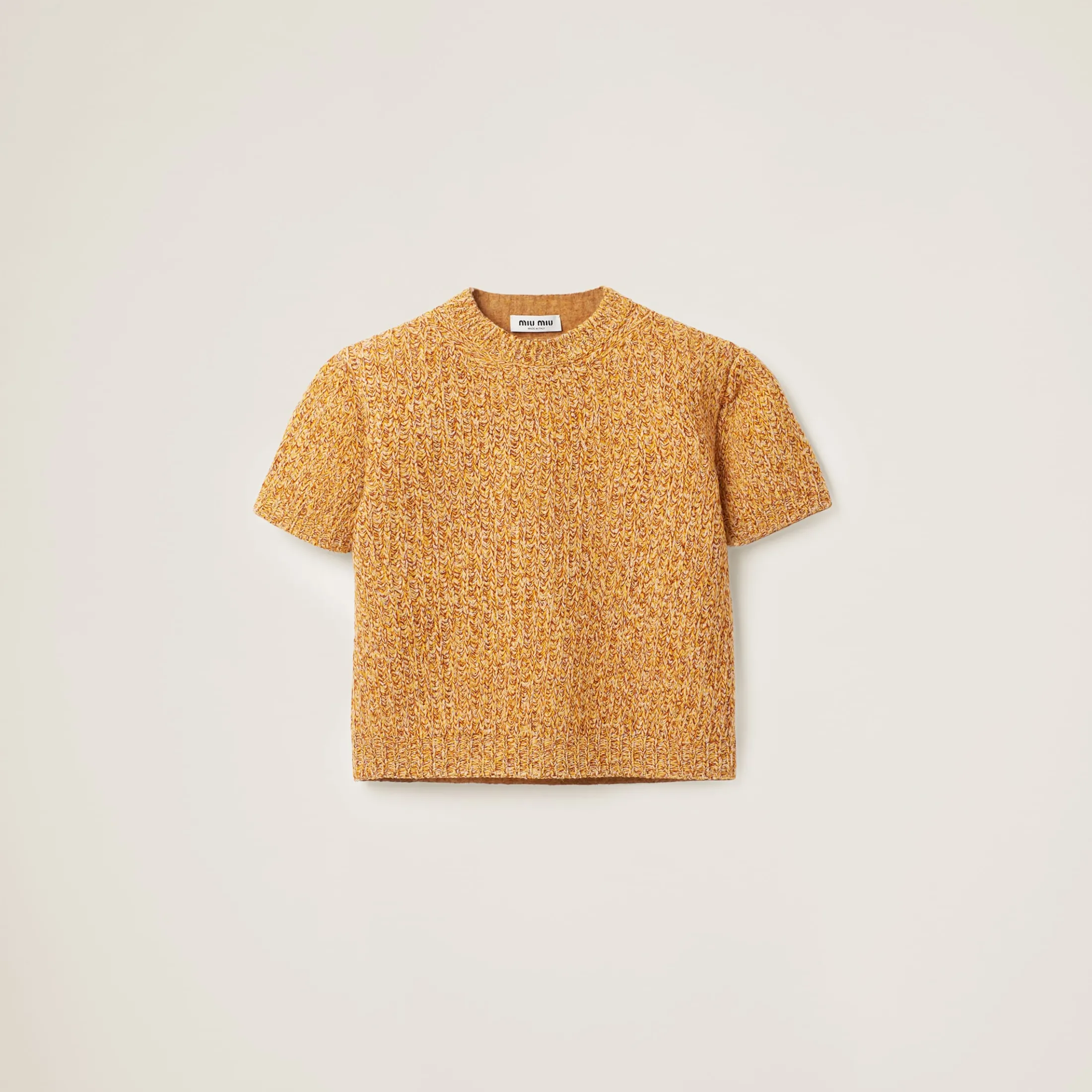 Cinnamon Wool And Cotton Sweater | Miu Miu