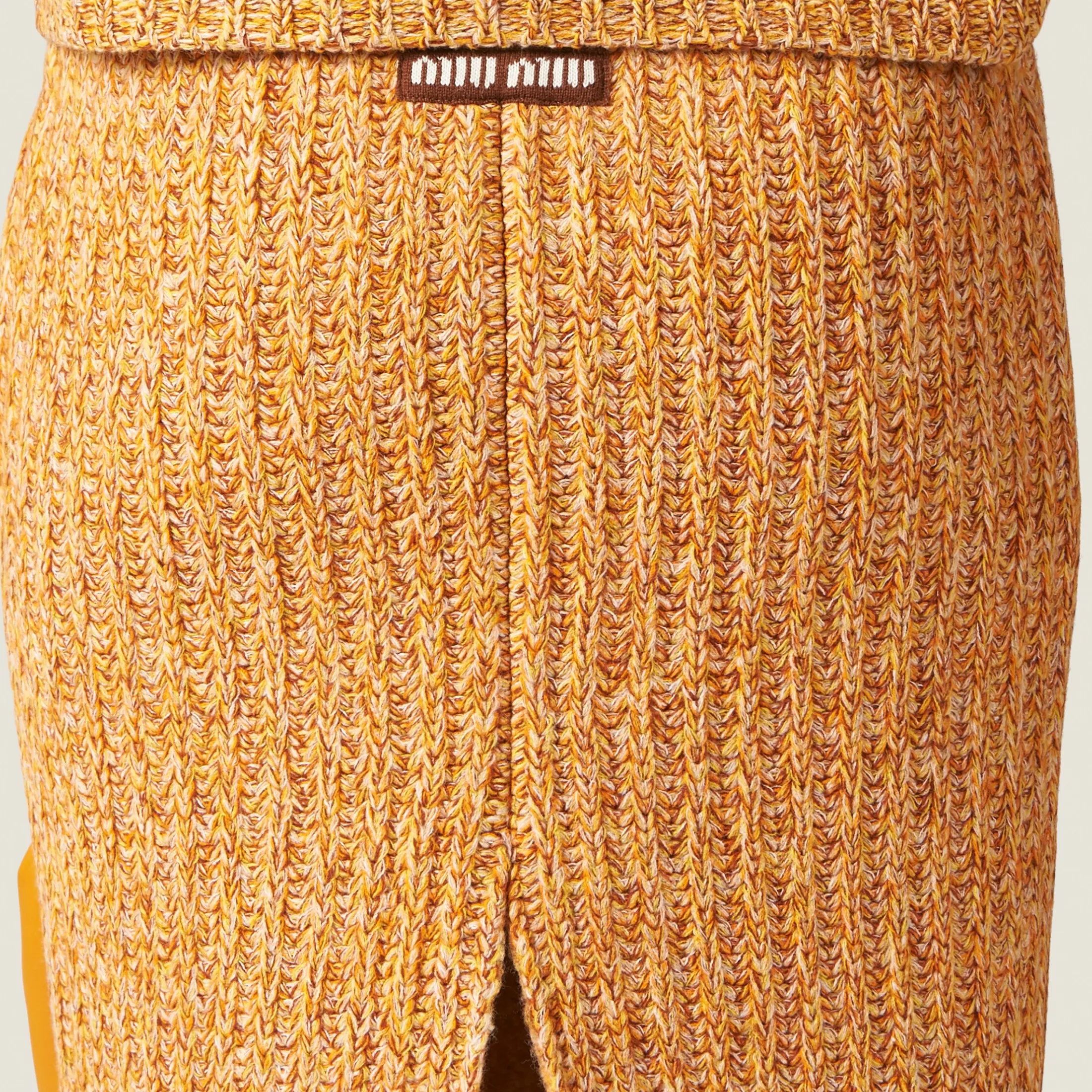 Cinnamon Wool And Cotton Skirt | Miu Miu