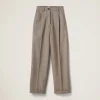 Clay Grey Gabardine Pants | Miu Miu