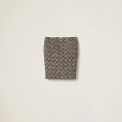 Cocoa Brown Bouclé Skirt | Miu Miu