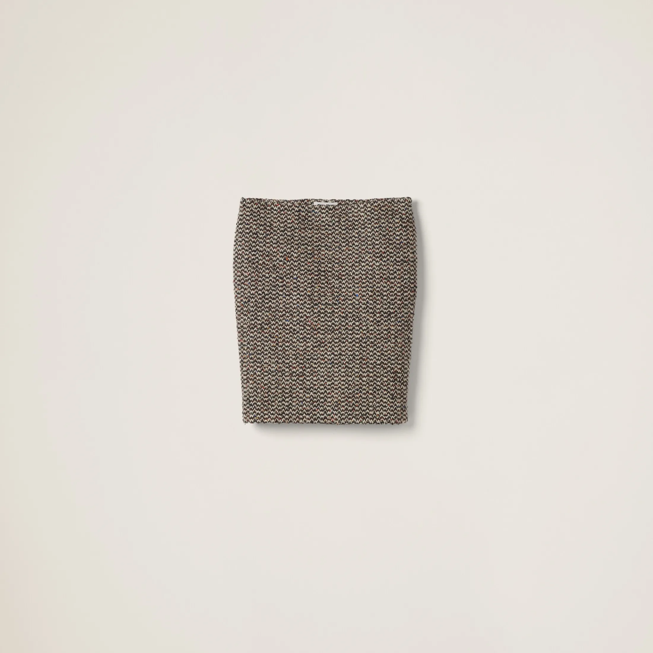 Cocoa Brown Bouclé Skirt | Miu Miu