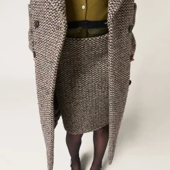 Cocoa Brown Bouclé Skirt | Miu Miu