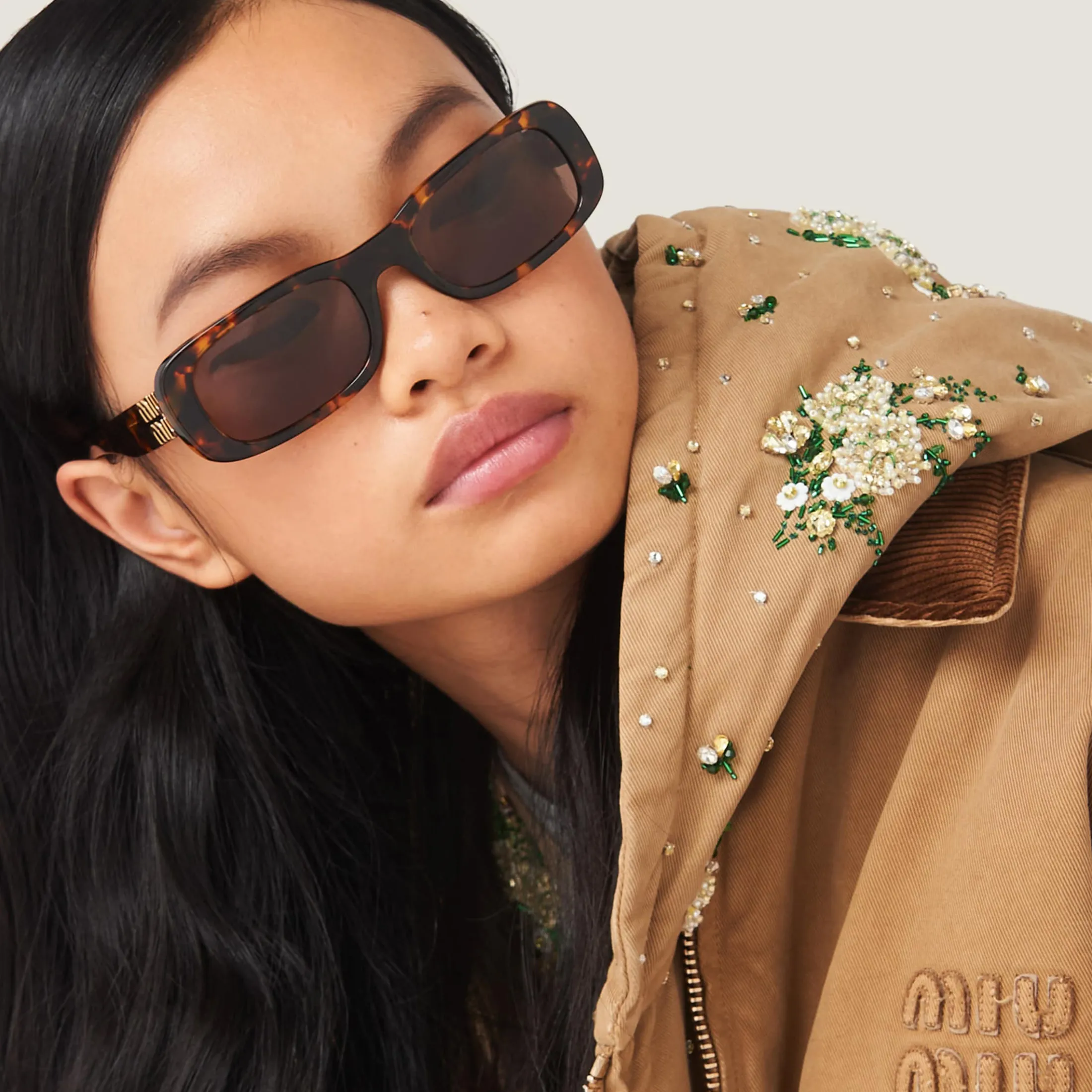 Coffee Lenses Miu Glimpse Sunglasses | Miu Miu