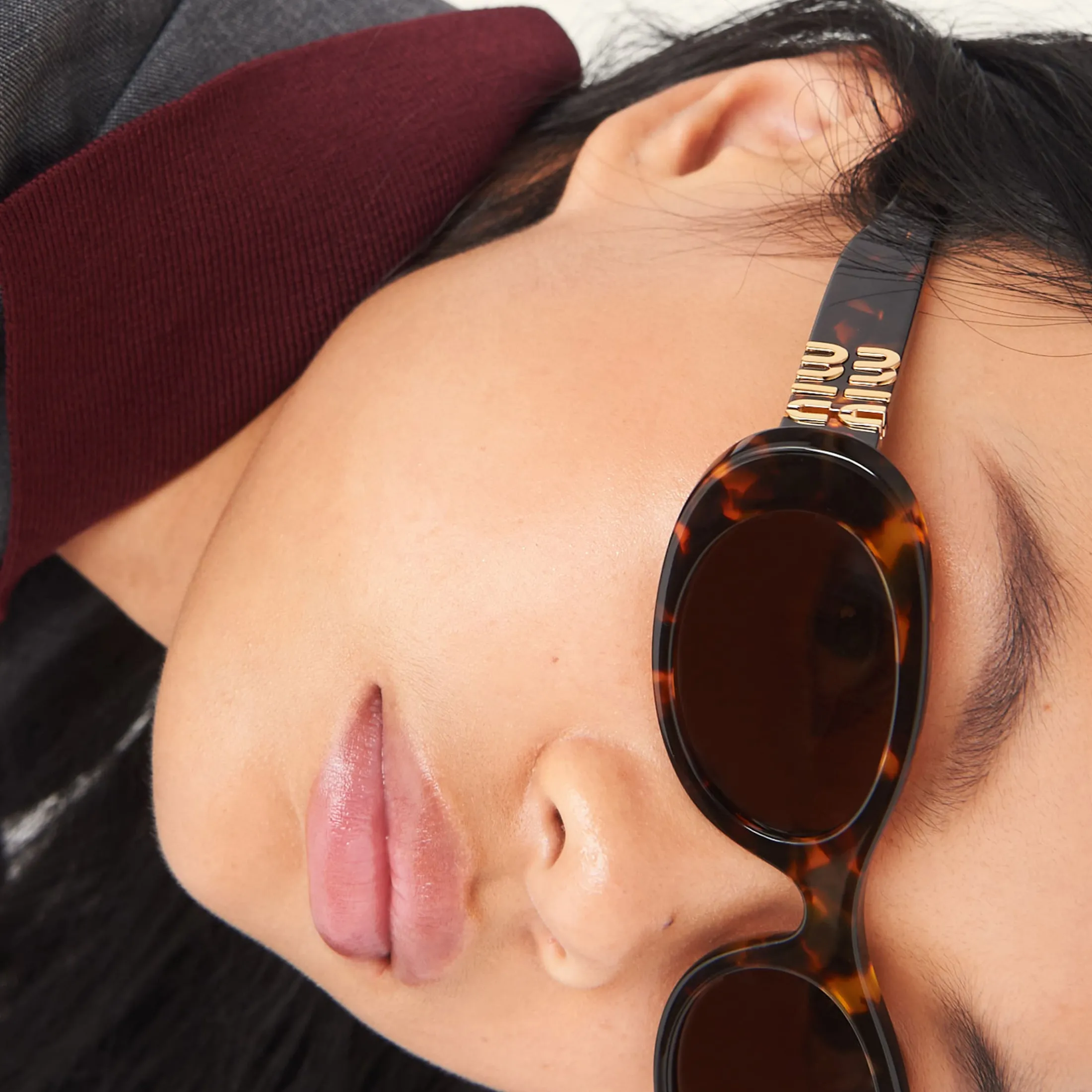 Coffee Lenses Miu Glimpse Sunglasses | Miu Miu
