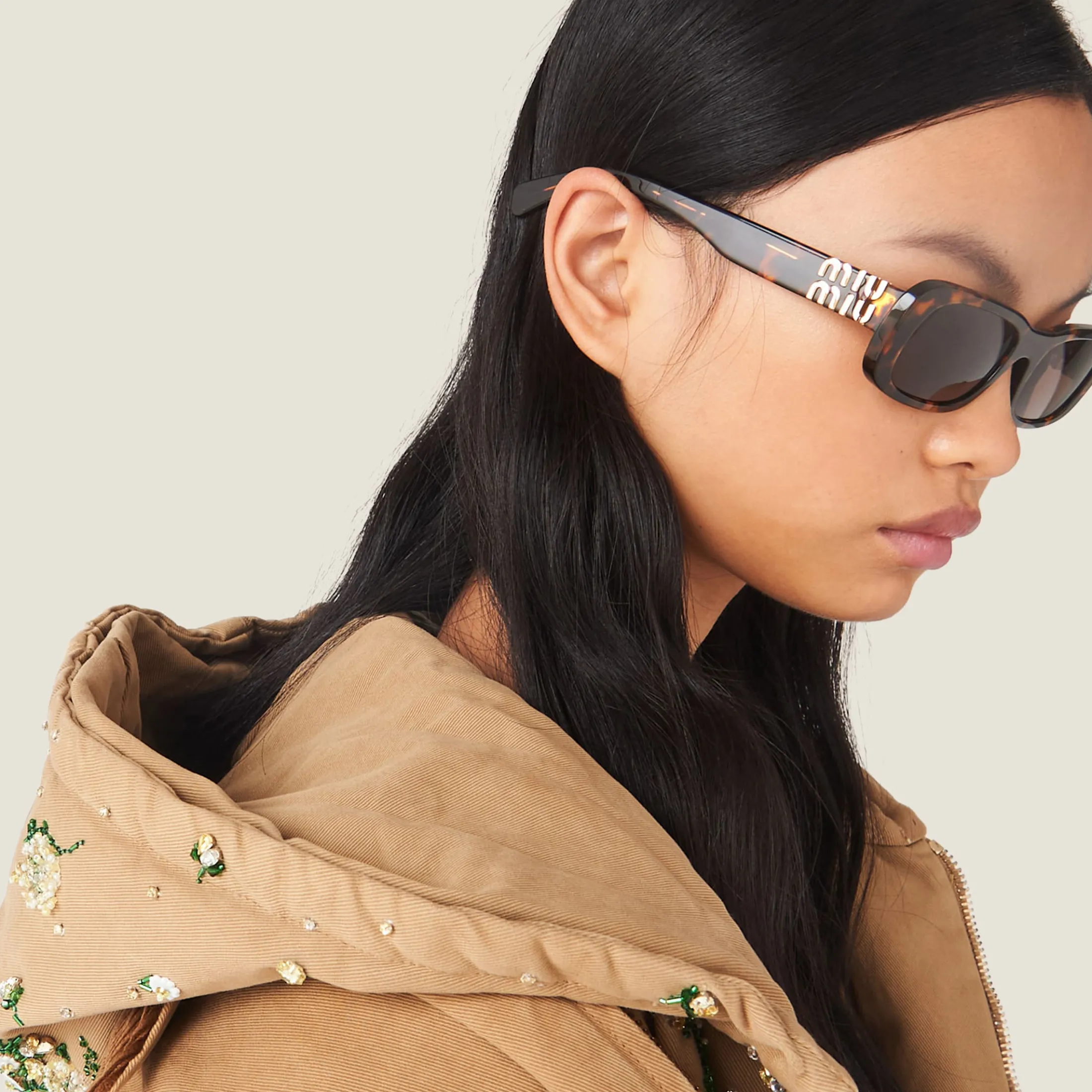 Coffee Lenses Miu Glimpse Sunglasses | Miu Miu