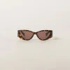 Coffee Lenses Miu Miu Logo Sunglasses | Miu Miu