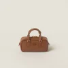 Cognac Arcadie Leather Bag | Miu Miu