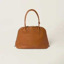 Cognac Leather Bag | Miu Miu